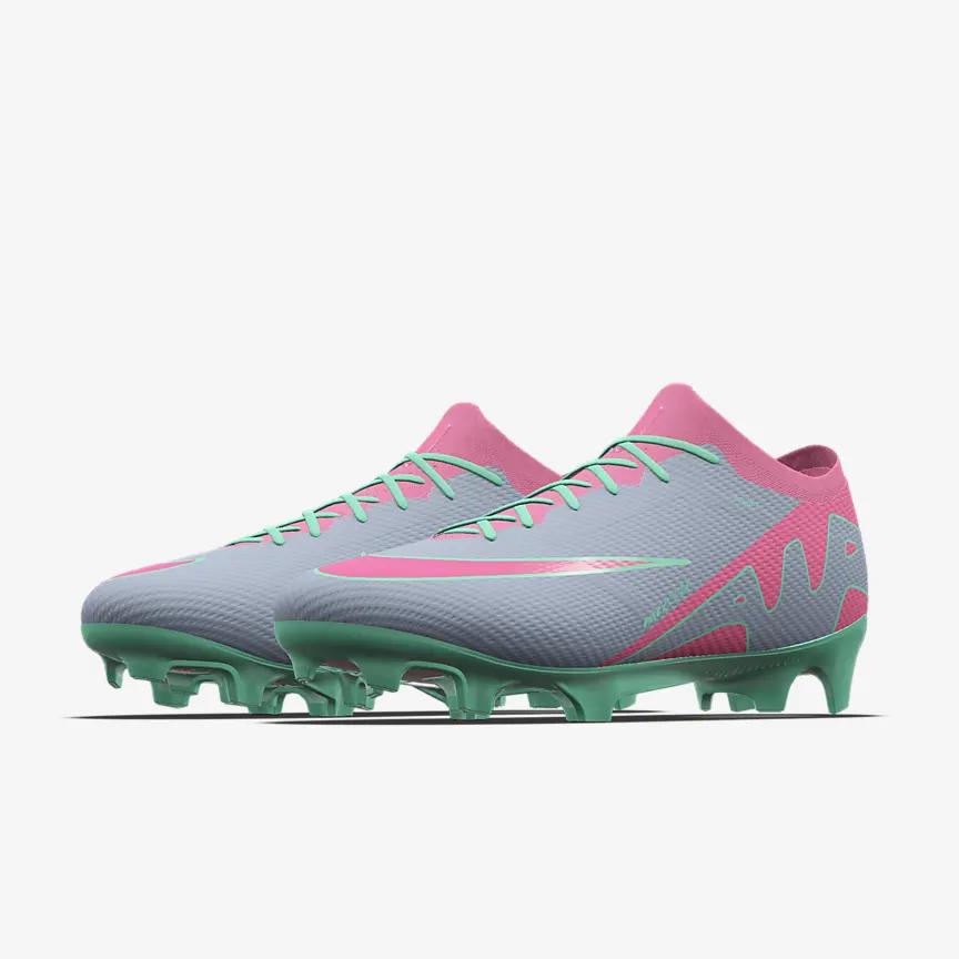 Giày Nike Mercurial Vapor 15 Elite By You Nữ Xanh Hồng